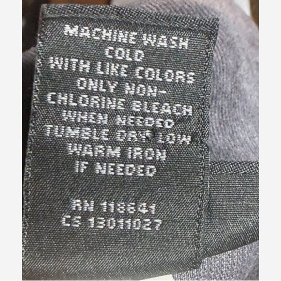 Lane Bryant Dark Gray Corduroy Military Jacket Women’s 18 Asymmetrical Button - Picture 8 of 8